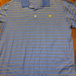 Amen corner masters Blue Striped Men's Polo Shirt never worn